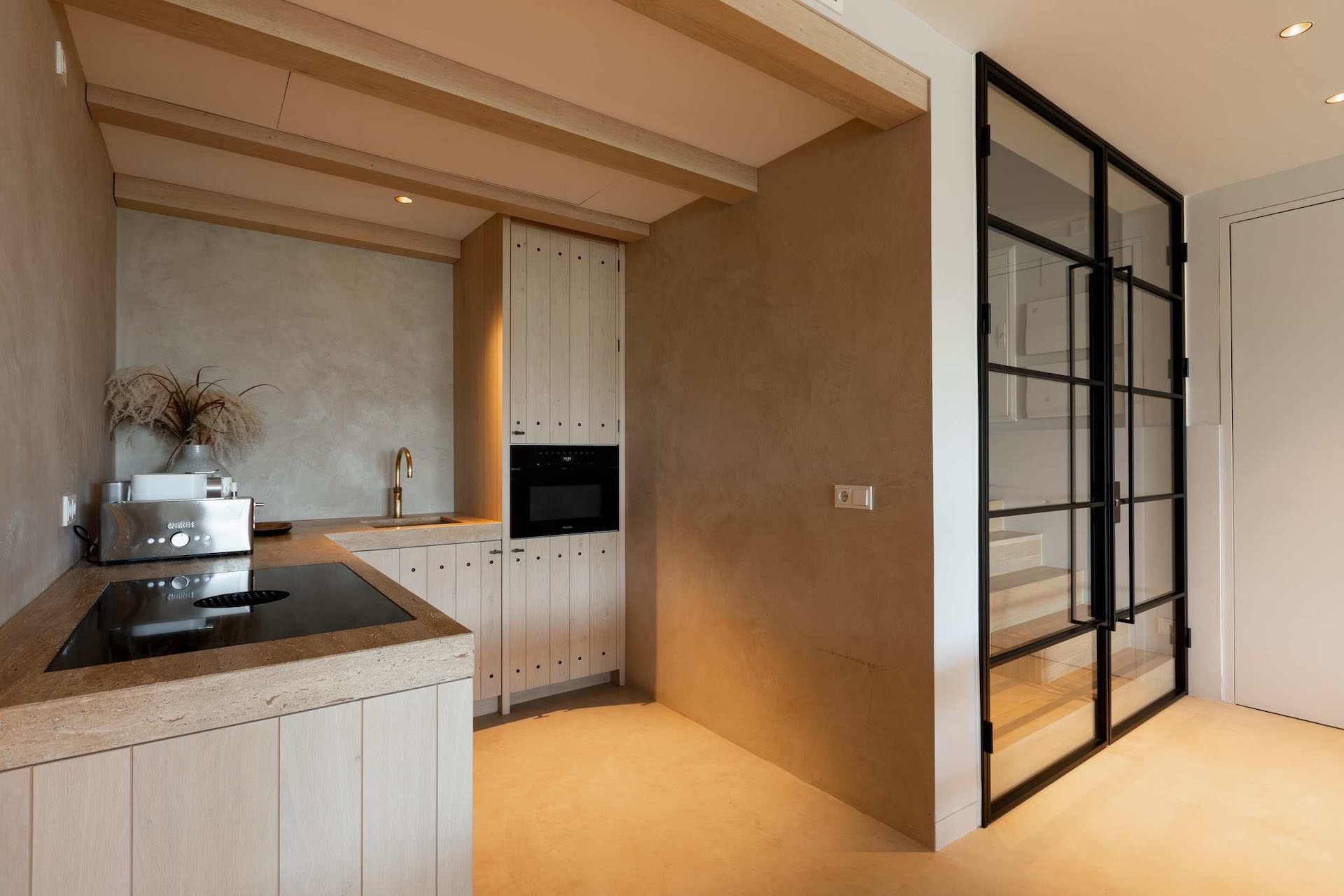 Resa estates Ibiza for sale Talamanca luxury apartment duplex small kitchen .jpg